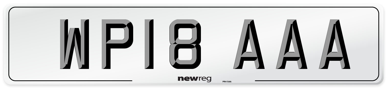 WP18 AAA Number Plate from New Reg